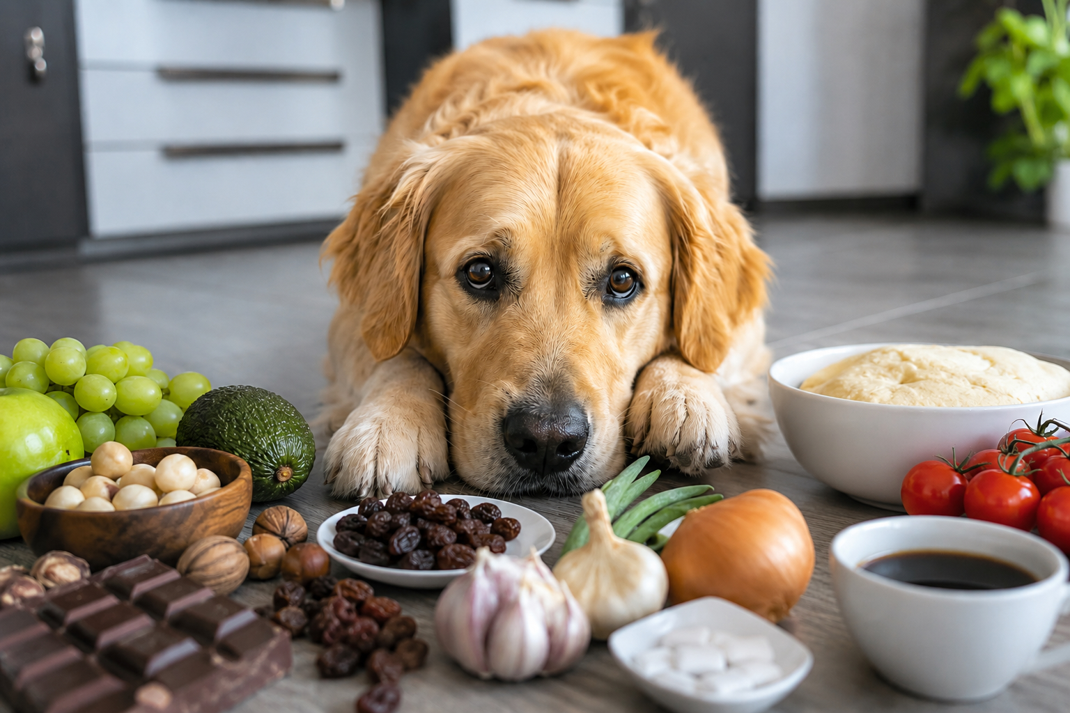 Giftige Lebensmittel für Hunde: Diese Nahrungsmittel gehören nicht in den Napf